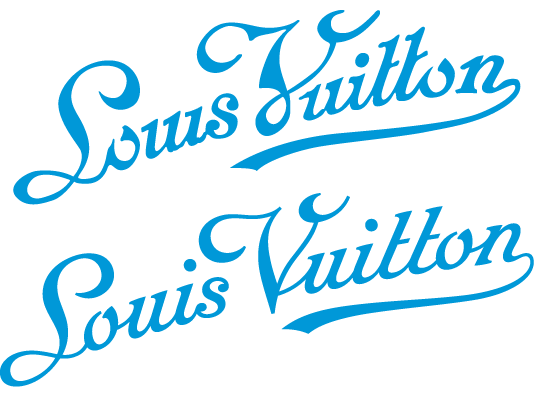 lettering louis vuitton cursive logo