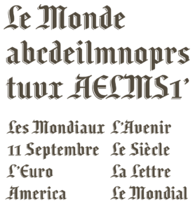 le monde logotype alphabet